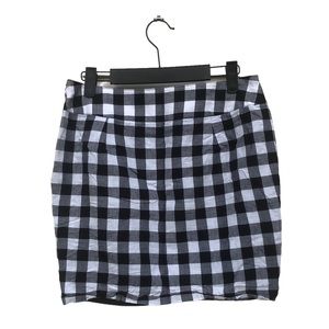 Silvergate Black and White Checked Mini Skirt size Large